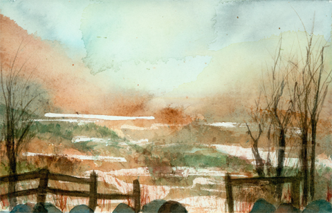 April Snow 1 - across from the farm in Southborough, MA